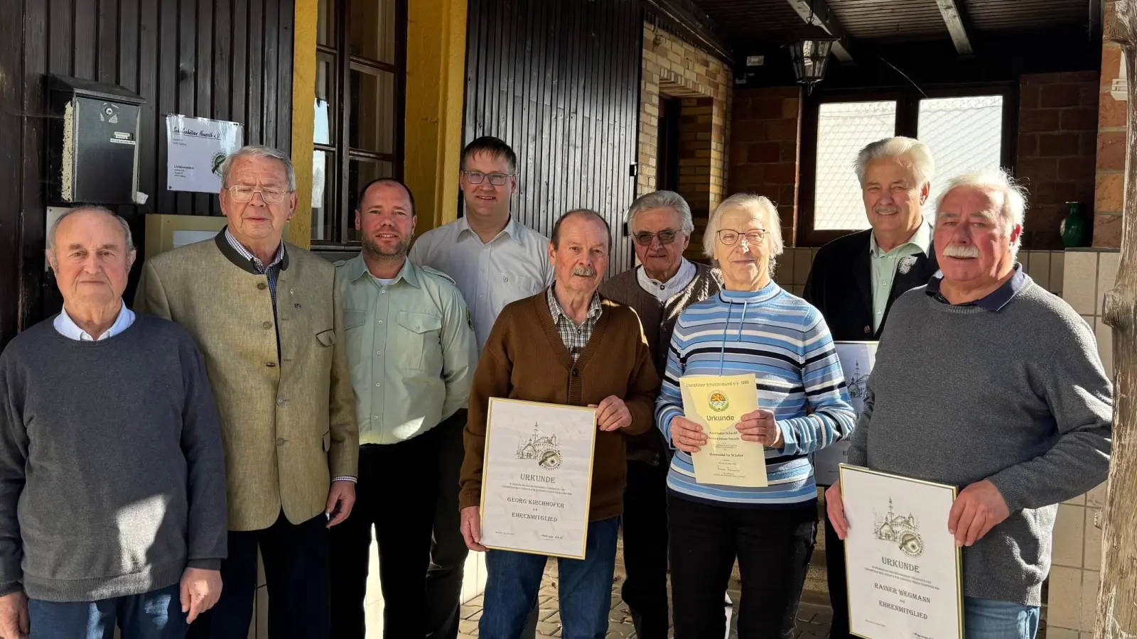 geehrte Mitglieder der Schloßschützen Neusath. (Bild: Andreas Karl)