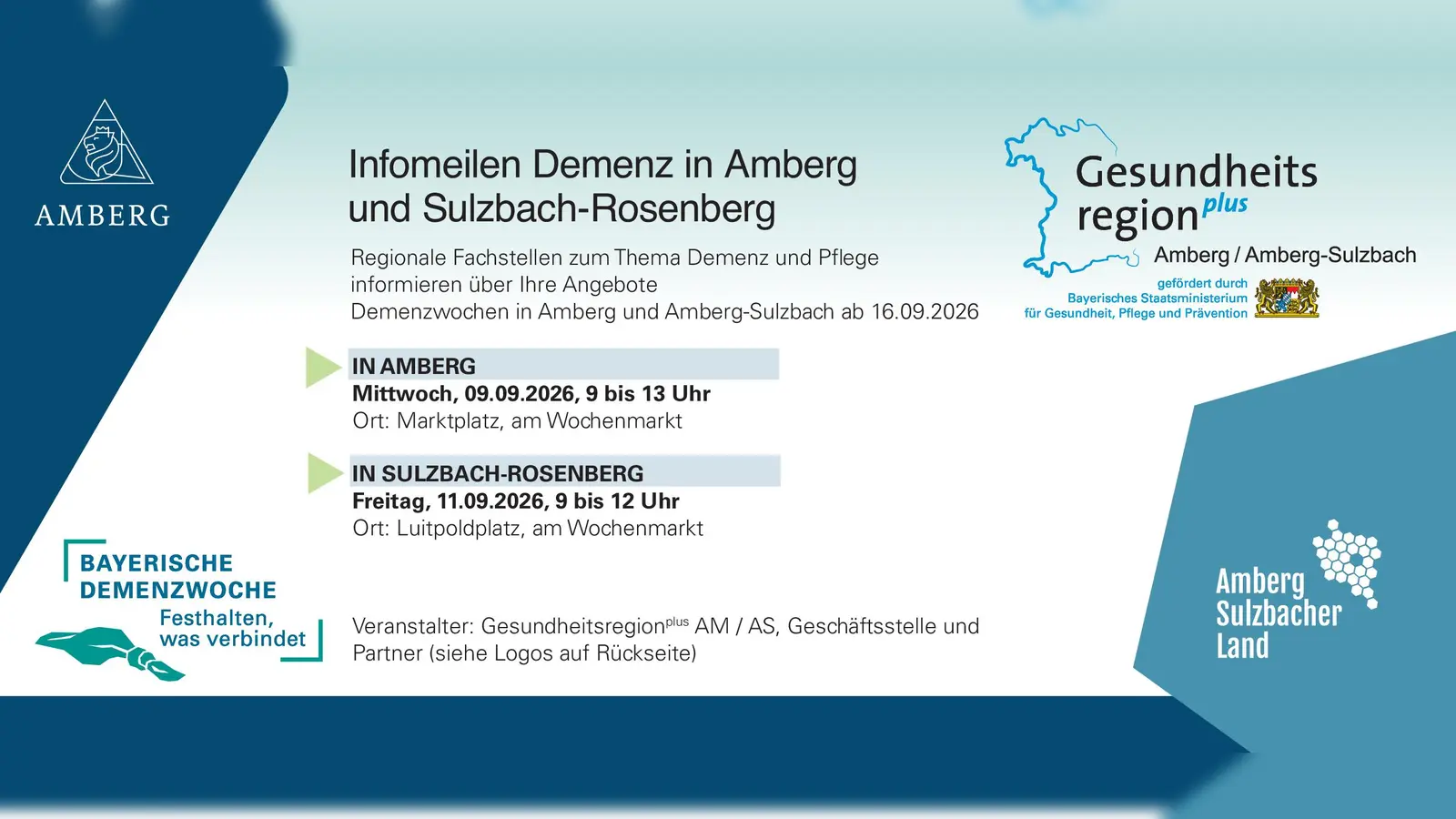Flyer zur Infomeile Demenz in Sulzbach-Rosenberg (Bild: Jana Pilhofer )