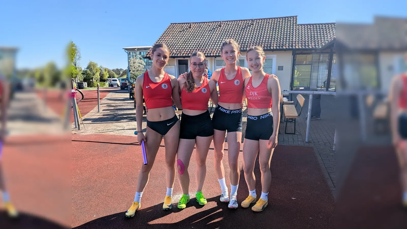 4x100m Staffel mit Emma Scharf, Valentina Bauer, Evi Bauer und Lara Werner  (Bild: Sabine Schnurrer)