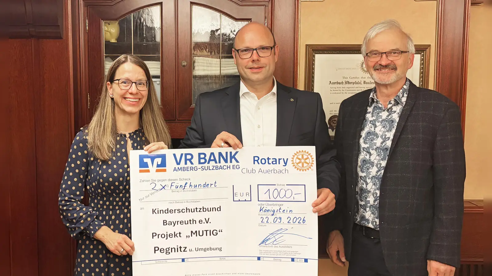 v.l.n.r. Judith Dostal, Präsident Andreas Waidosch, Peter Cordts (Bild: Andrea Burkhardt)