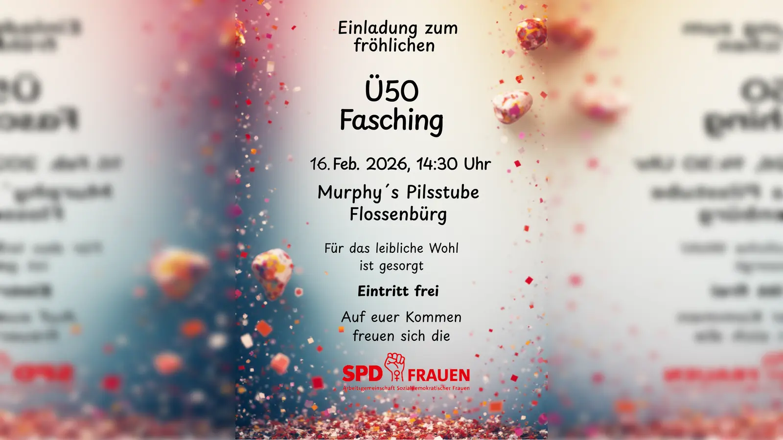 Einladung zum Ü50 Fasching.  (Bild: Pamela Wünsche)