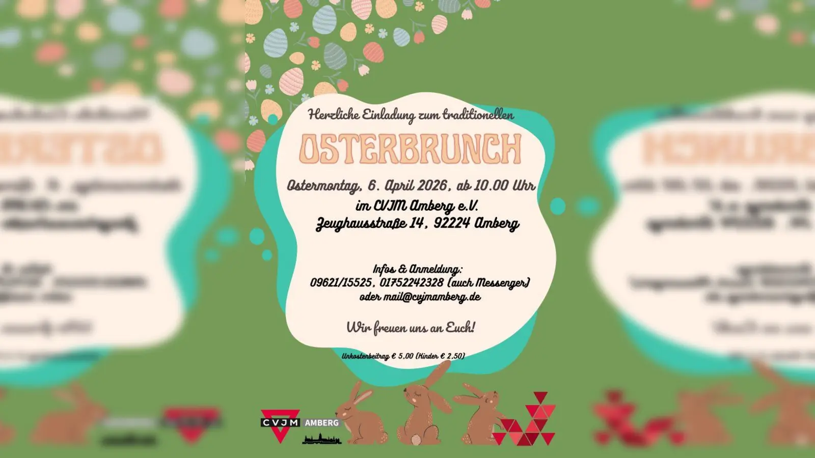 Einladung zum Osterbrunch im CVJM Amberg am 06. April 2026 ab 10 Uhr (Bild: Christian Glaßer )