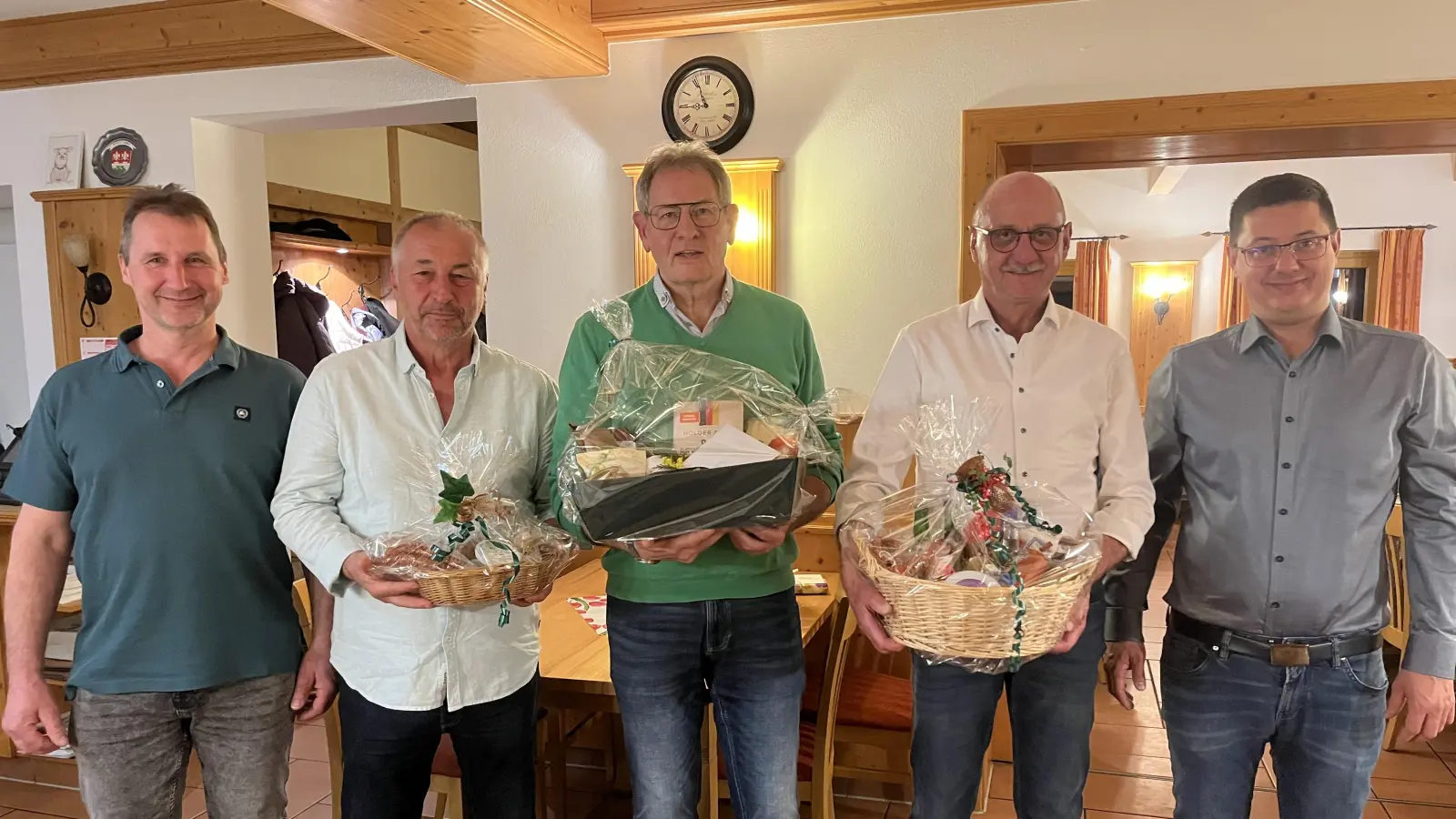 von links Reinhard Kohl, Christian Sperber, Kurt Klenck, Martin Pöllath und Benjamin Hiltl (Bild: Benjamin Hiltl)