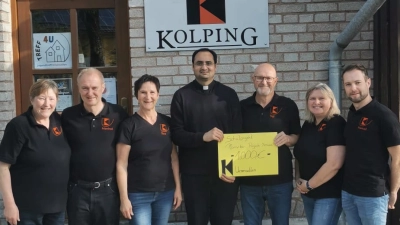 Spendenübergabe der Kolpingsfamilie. (Bild: Jonas Nitzbon)
