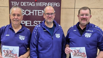 v.l. Jugendleiter Richard Klinger, stellvAbtL Kilian Graber, Abteilungsleiter Dieter Buchner (Bild: Dieter Buchner)
