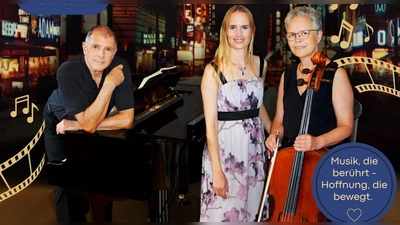Beim Benefizkonzert „Trio American Songbook“ am Freitag, 3. Oktober, um 19 Uhr im Rathaussaal verbinden sich gefühlvolle Klänge und musikalische Erinnerungen. Auf der Bühne stehen Laura Demjan (Sopran), Ute Sommer (Violoncello) und Albert Sommer (Klavier). Der Erlös kommt dem Verein „Hoffnung für Menschen” zugute. (Bild: Albert Sommer/exb)