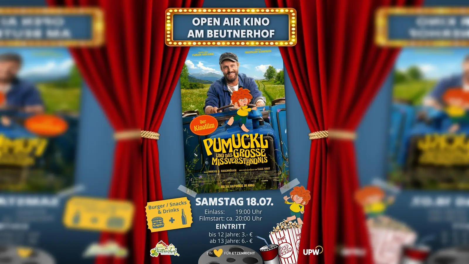 Open Air Kino in Etzenricht mit dem Pumuckl  (Bild: Mathias Beutner)