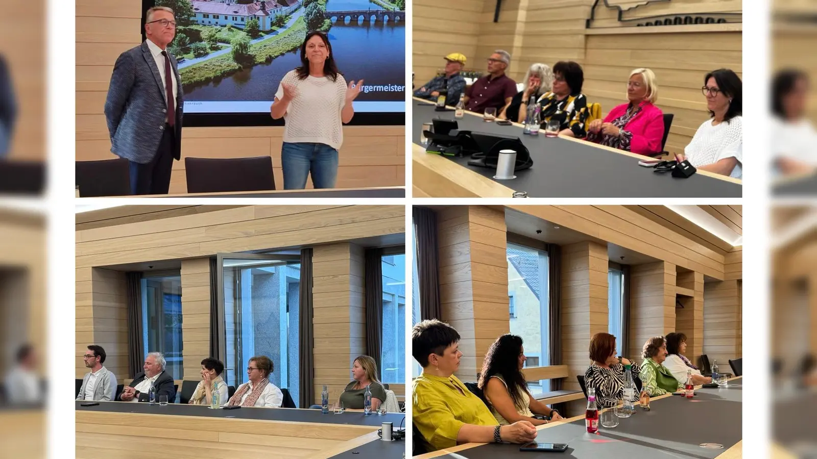 Es herrschte reges Interesse an den vielfältigen Informationen, die Bürgermeister Franz Stahl mitgebracht hatte. (Bild: Claudia Kost, Sabine Haidl, Silke Rosner)