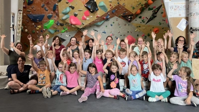 In der Kletterhalle hatten die Kinder viel Spaß.  (Bild: Manuela Hinkel)