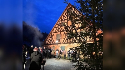 Dorfplatz in Haunritz zur Dorfweihnacht. (Bild: Anke Dresselmann)