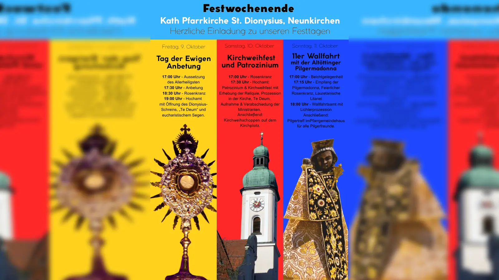 Die katholische Pfarrei St. Dionysius in Neunkirchen hat vom 09.-11.10.2026 viele Gründe zu feiern. Der Pfarrgemeinderat und die Seelsorger laden sehr herzlich zu den Gottesdiensten und Begegnungen ein.  (Bild: Markus Suttner)