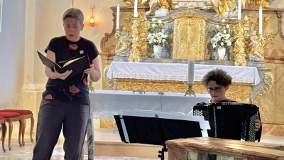 Sopranistin Lenka Senajovà und Susanne Holm am Akkordeon. (Bild: Micheal Holm)