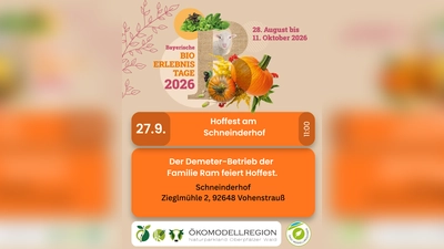 Das Bild zeigt das Hoffest am Schneinderhof bei Vohenstrauß im Rahmen der Bayerischen Bioerlebnistage. (Bild: Katharina Haas)