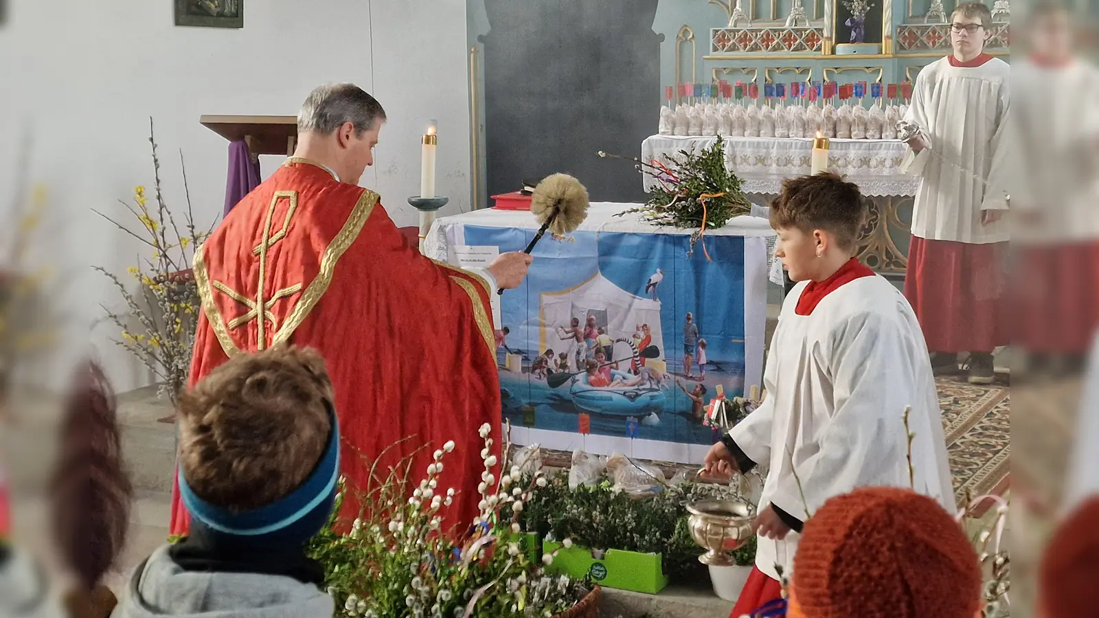 Segnung der Palmbuschen und Osterlämmer (Bild: Josef Kleber)