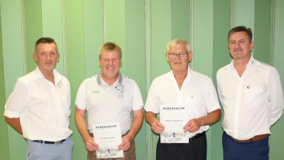 V.l. Johann Mehltretter, Thomas Deml, Erwin Röhrich, Stefan Just. (Bild: Volker Schmidt)