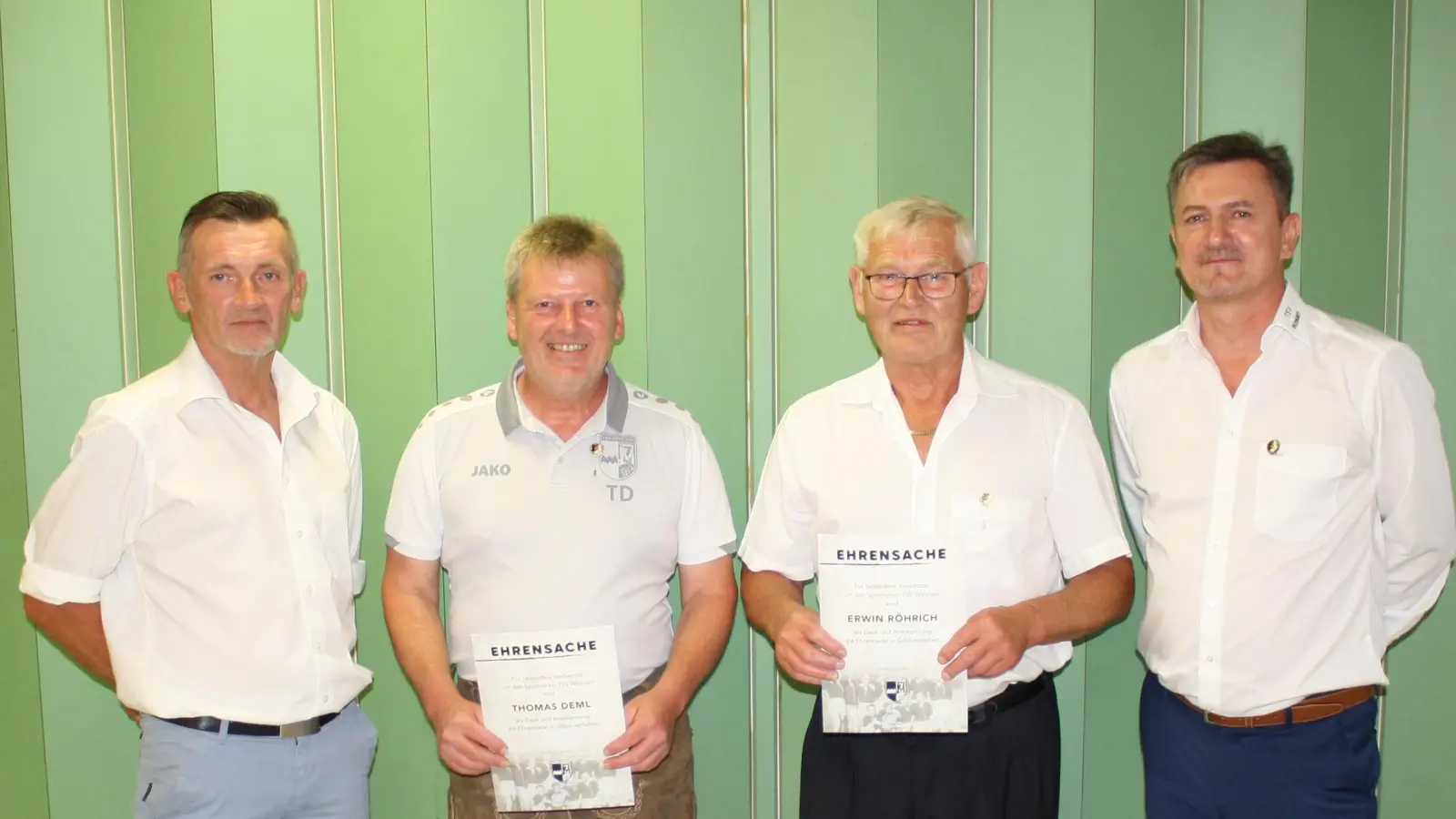 V.l. Johann Mehltretter, Thomas Deml, Erwin Röhrich, Stefan Just. (Bild: Volker Schmidt)