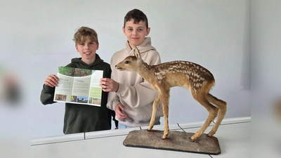 Elias Stöckl und Leon Müller von der Realschule im Stiftland (Bild: Alexandra Wittke)