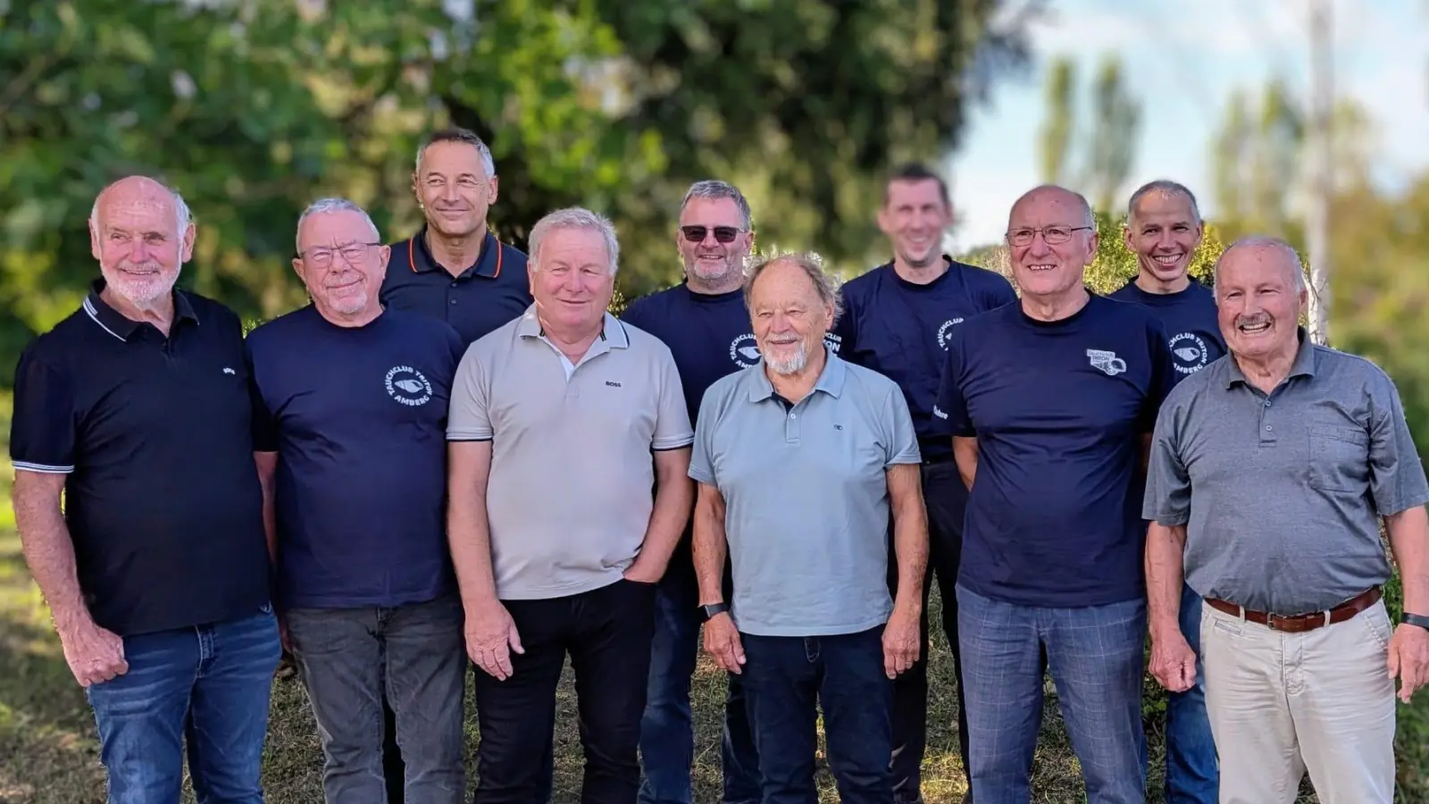 Der Tauchclub TRITON Amberg, von links: Leo Götz, Reiner Fojt, Roland Schmidbauer, Stefan Neubauer, Rudi Weich,Georg Radl, Martin Rauch, Wolfgang Gebhard, Robert Fischer, Hubert Druckseis. Es fehlten: Thomas Singer, Klaus Seidel, Reiner Ebert und Wolfgang Schäfer. (Bild: Uwe Funke)