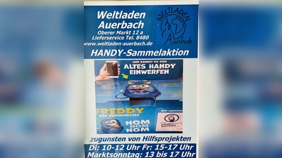 FREDDY Datenfressser Handysammelaktion Weltladen Auerbach (Bild: Sibylle Scharnagl)