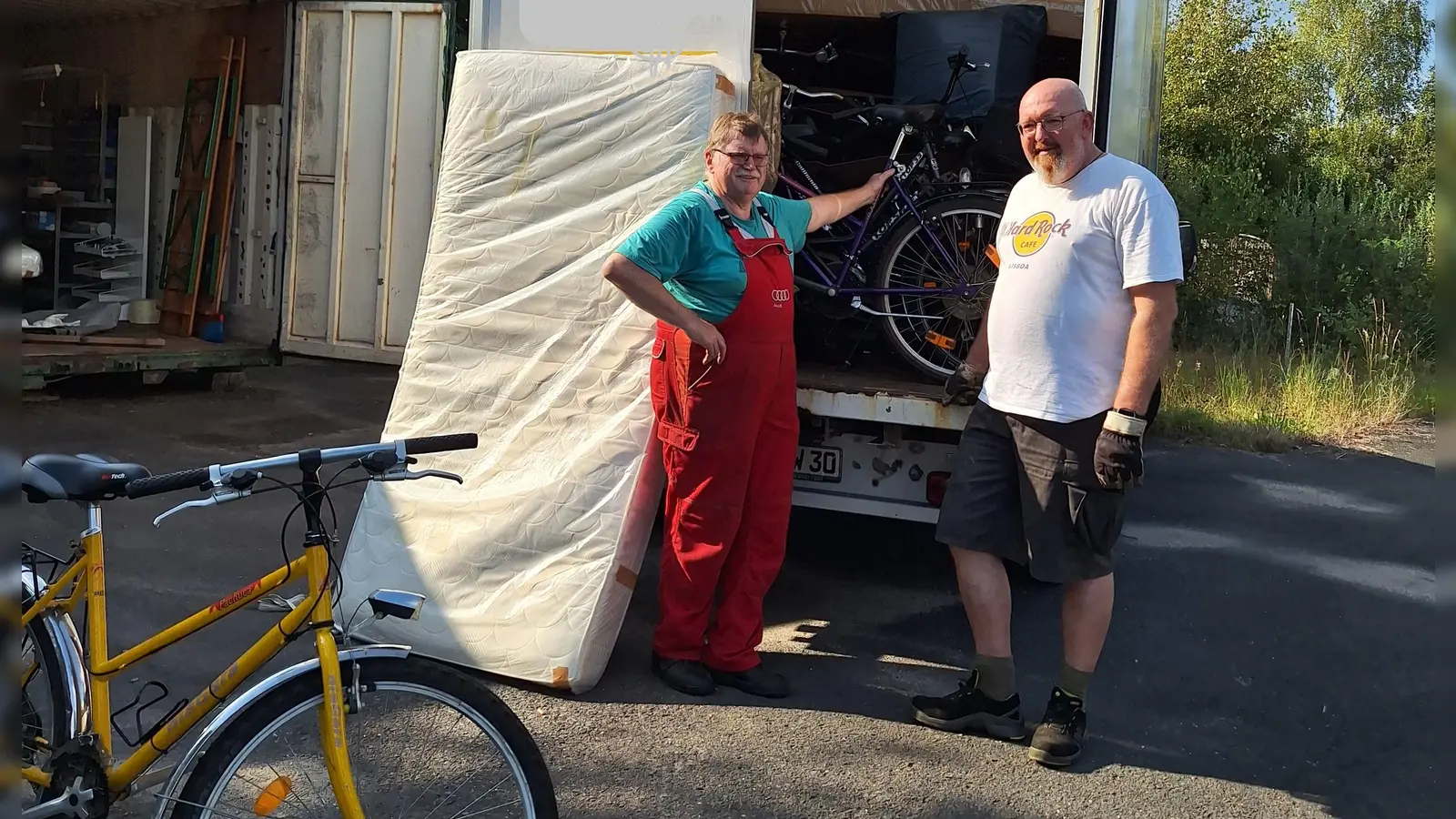 Foto mit Ewald Oppl und Wolfgang Trottmann (Bild: Monika Seidel)