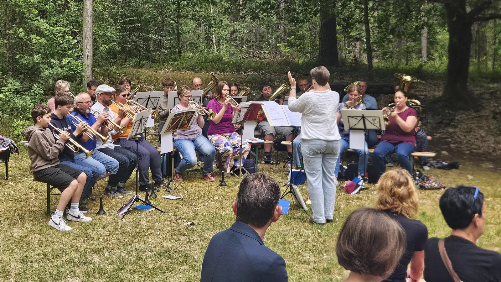 Musikalische Umrahmung durch die Posaunenchöre Mantel und Neunkirchen. (Bild: Markus Punzmann)