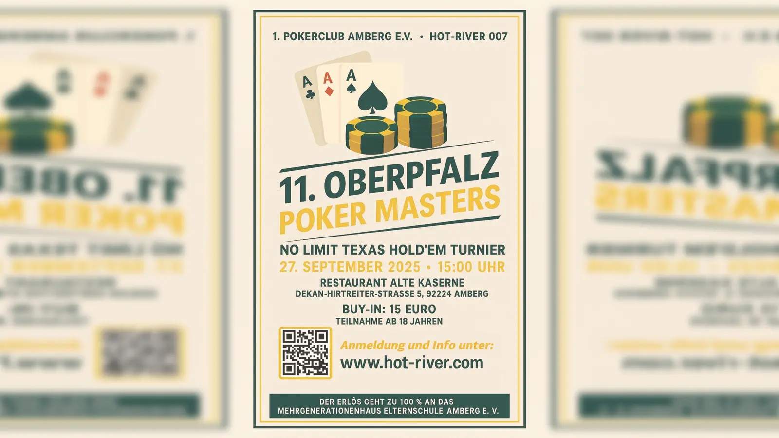 Flyer Wohltätigkeits-Pokerturnier (Bild: Erwin Stangl)