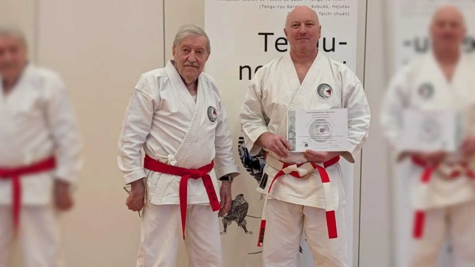 Links Roland Habersetzer 9, Dan, rechts Roland Paulus 6. Dan (Bild: Helmut Götz)