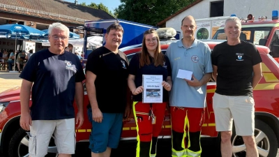 Spendenübergabe Königsteiner Bauerntheater an die First Responder Königstein. (Bild: Markus Rippl)