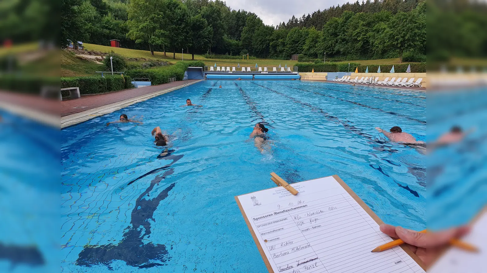 Schwimmen für den guten Zweck war auch 2025 im Freibad Windischeschenbach angesagt. (Archivbild: Lowak)