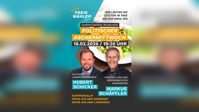 Freie Wähler Wiesau: Bürgermeisterkandidat Markus Schäffler und Landratskandidat Hubert Schicker kommentieren zu den letzten 18 Tagen bis zur Wahl. (Bild: Markus Schäffler)