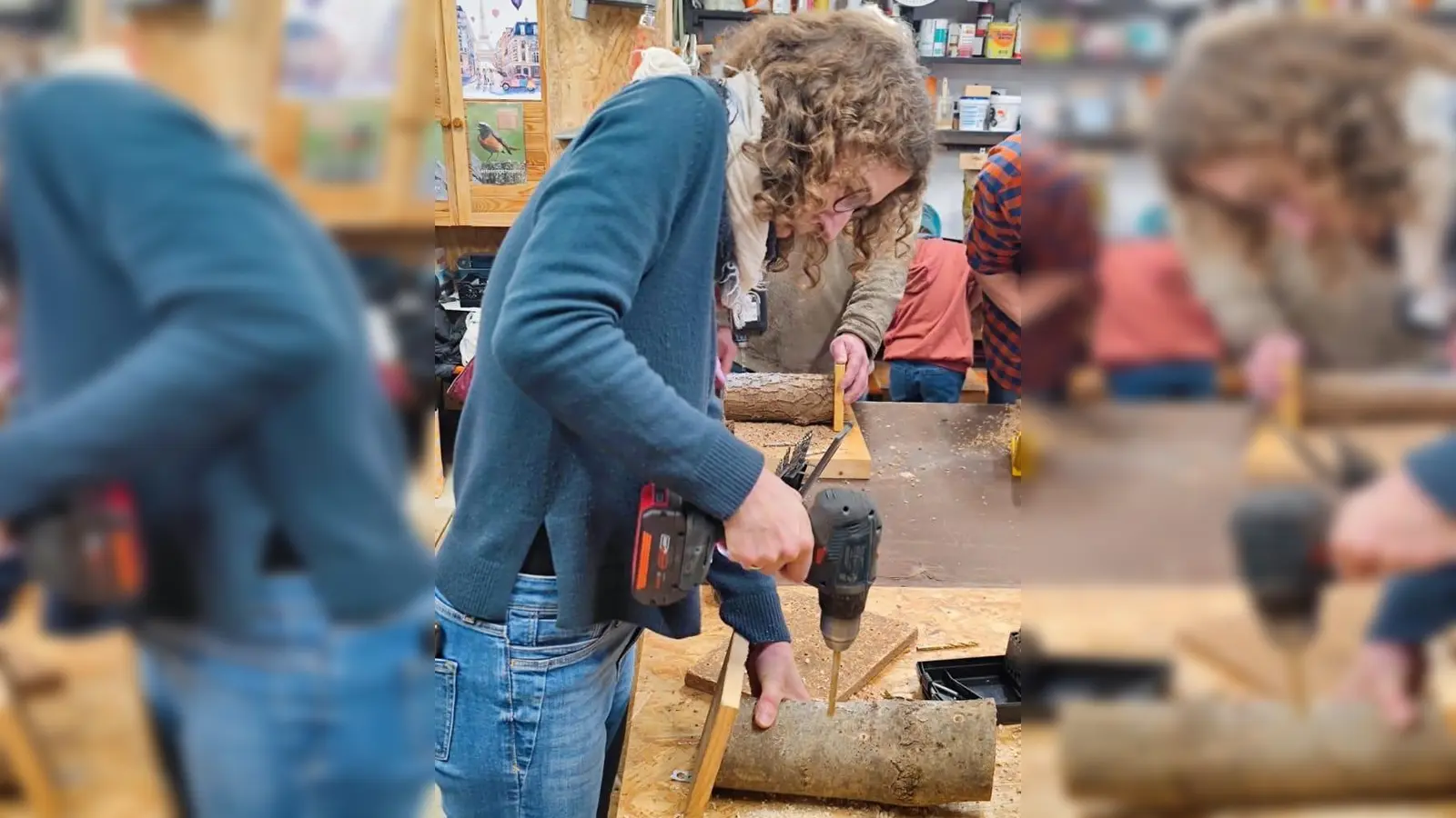 Konzentriertes Bohren.  (Bild: Albert Hirmer)