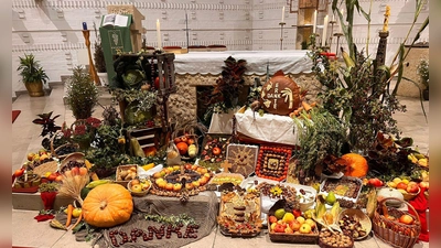 Erntedankaltar in Kirchenthumbach. (Bild: Alfred Kick)