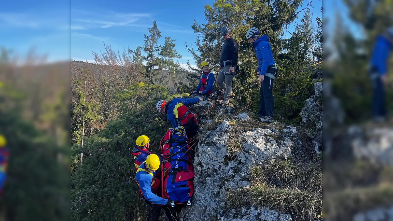 Ausbildungstag bei der Bergwacht Amberg. (Bild: Lena Dickert)
