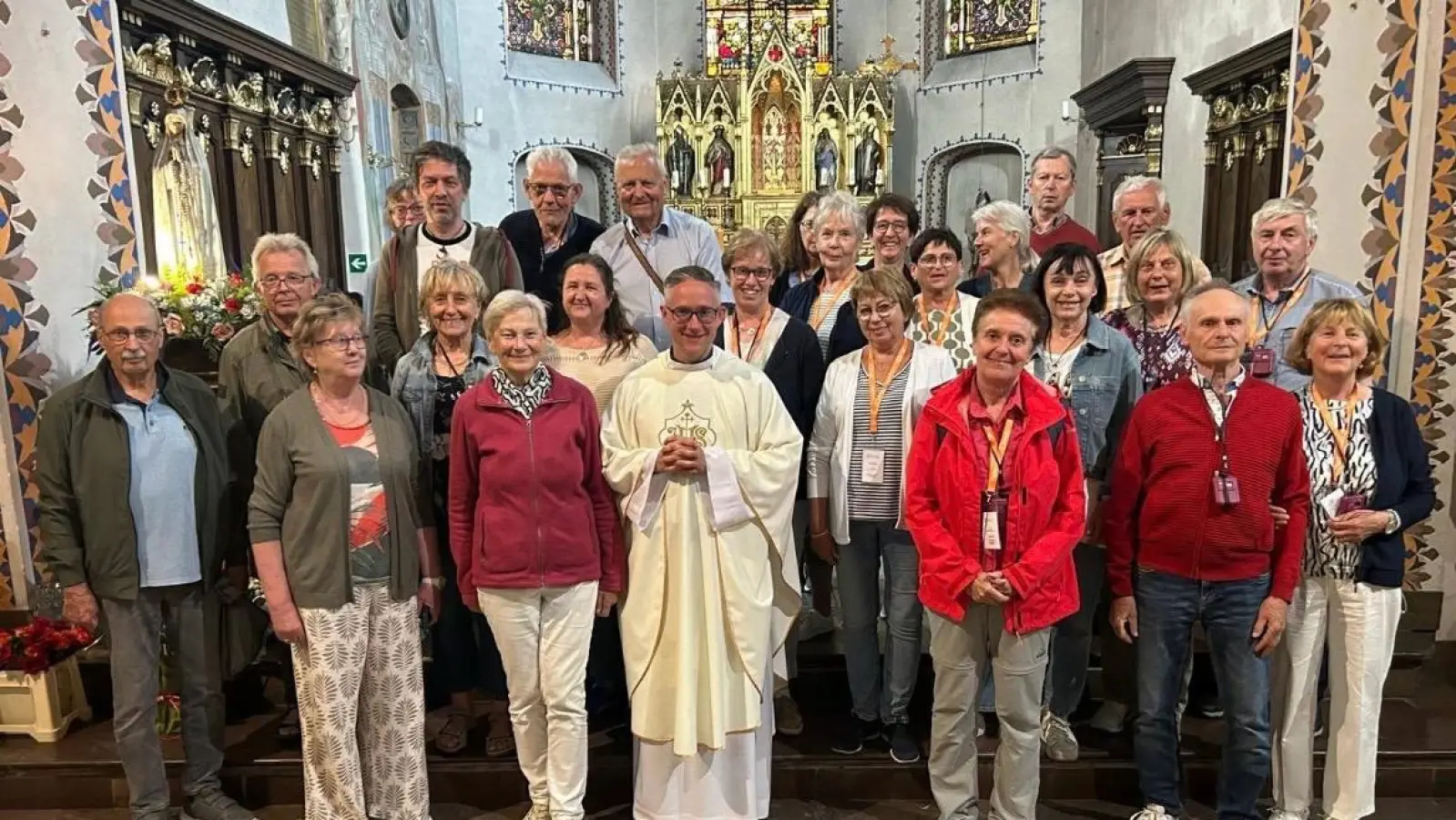 Die Pilgergruppe nach dem Abschlußgottesdienst (Bild: Annemarie Woppmann)