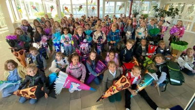 Schulanfänger der Grund- und Mittelschule Nabburg (Diendorf) (Bild: Lena Bayer)