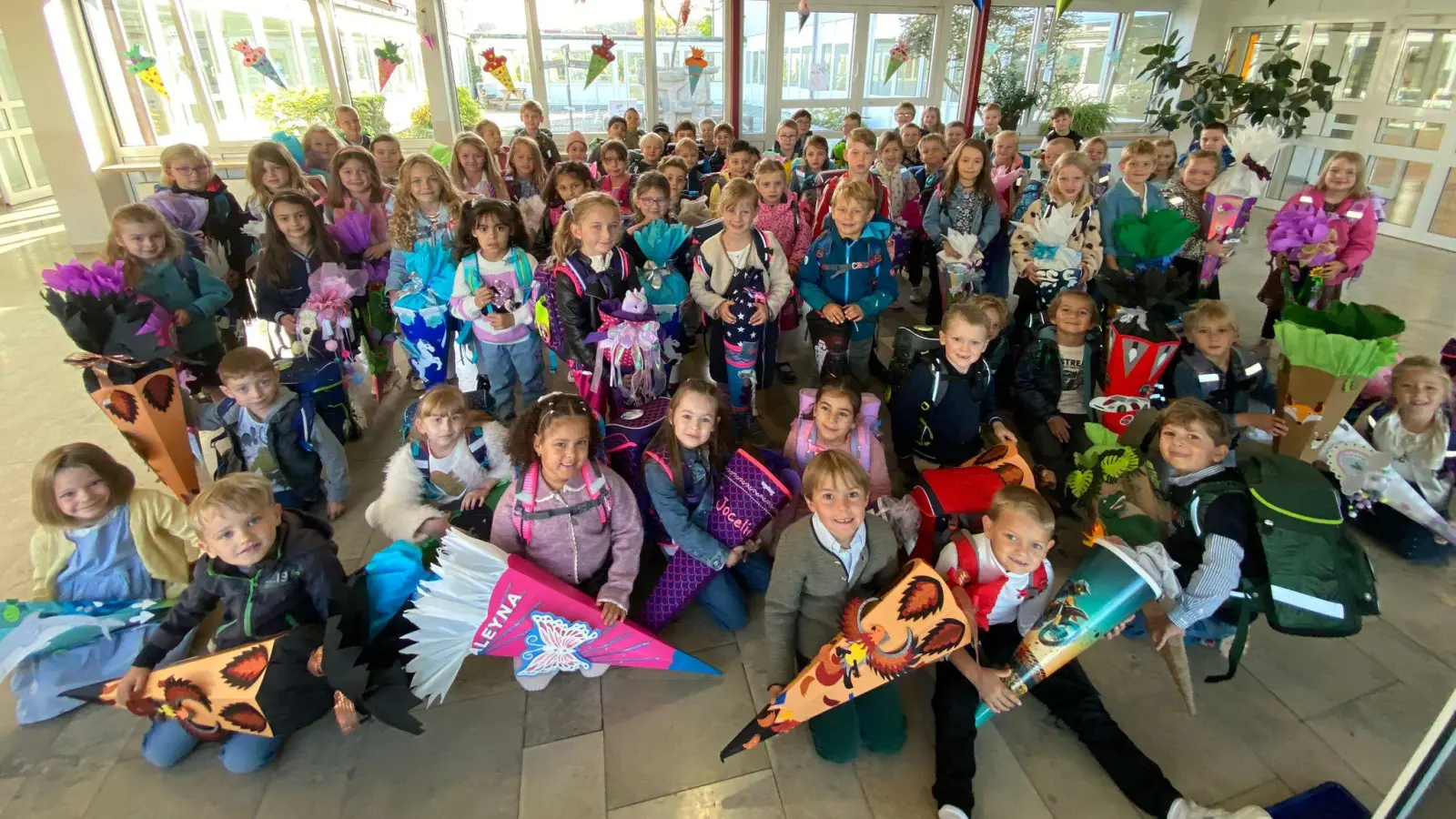 Schulanfänger der Grund- und Mittelschule Nabburg (Diendorf) (Bild: Lena Bayer)
