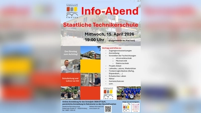 Plakat zum Infoabend der Staatl. Technikerschule Amberg (Bild: Mario Hopstock)