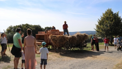 Historisches Getreidedreschen im Freilandmuseum Oberpfalz. (Bild: Simone Kramer)