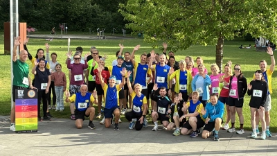 Gute Stimmung beim Tag des Laufens mit der Skivereinigung Amberg (Bild: Stefan Schmidt)