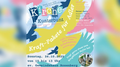 Einladungsflyer Kirche Kunterbunt 26.10. (Grafik: Daniel Götzfried)