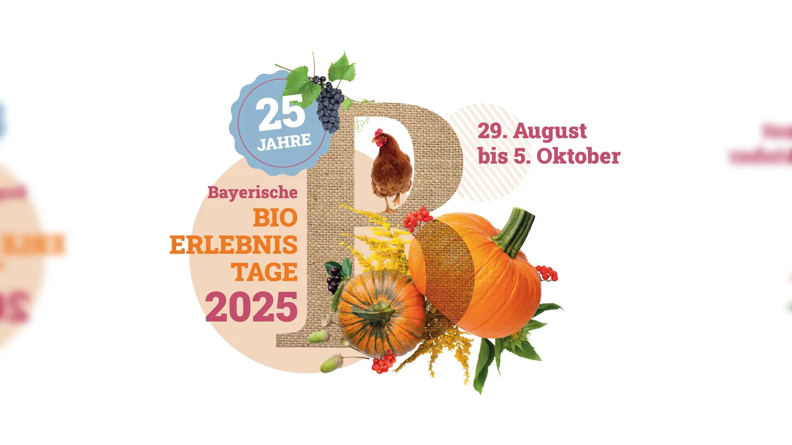 Logo der Bio-Erlebnistage 2025 <br>Quelle: Landesvereinigung für den ökologischen Landbau in Bayern e.V. (LVÖ) (Bild: LVÖ)