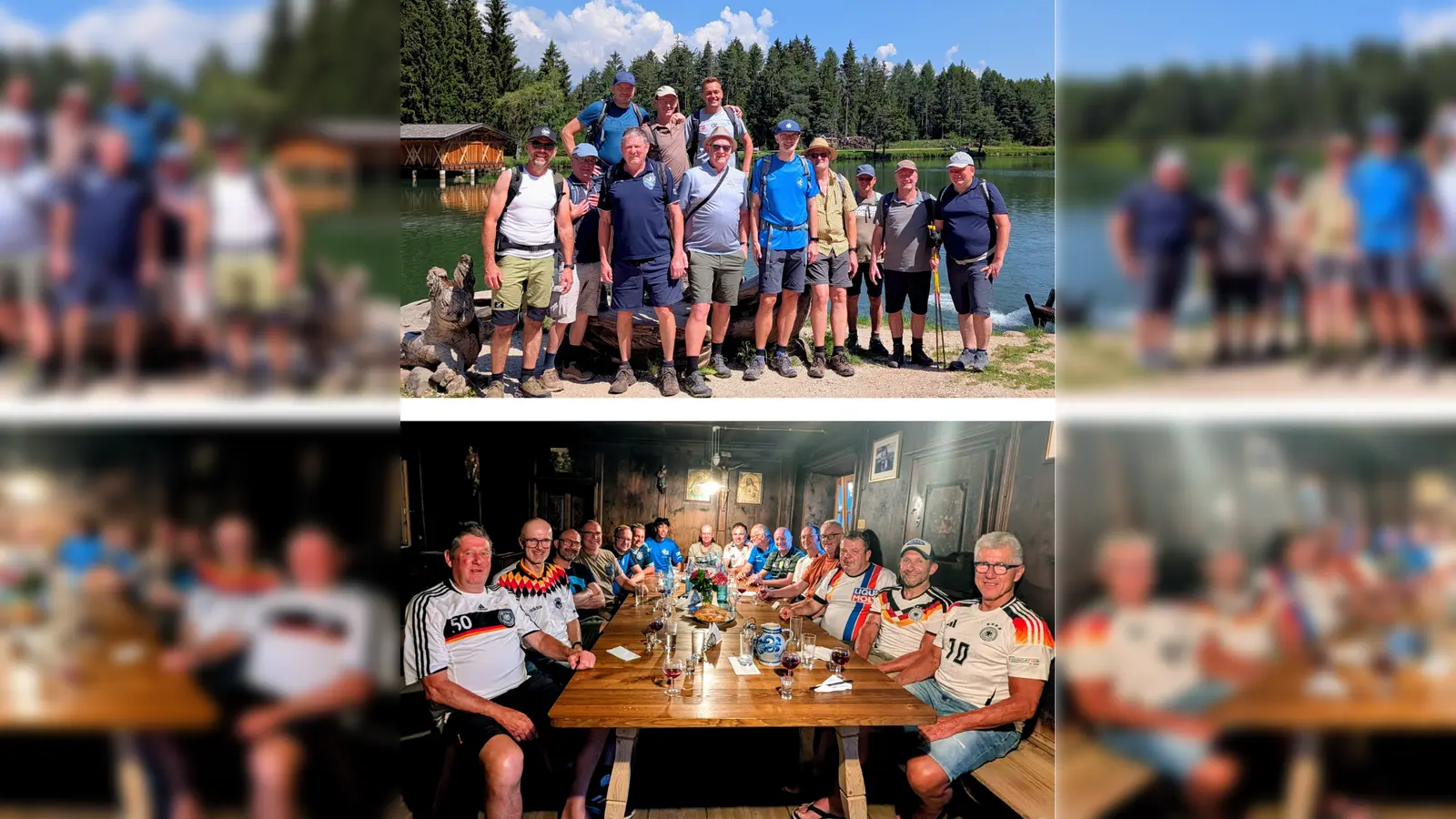 15 Vilsecker Fußballer der Alten Herren verbrachten zum 29. Mal ihren Wanderurlaub in Lajen - Südtirol. (Bild: Johannes Rumpler)