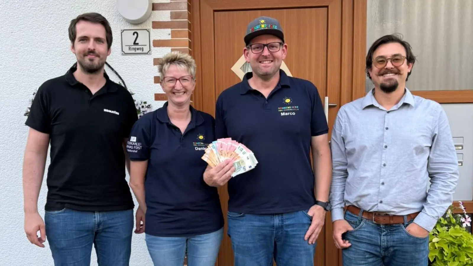 Bild von links: Matthias Horn, Daniela u. Marco Pscherer, Marco Kellner (Bild: Anja Clement)