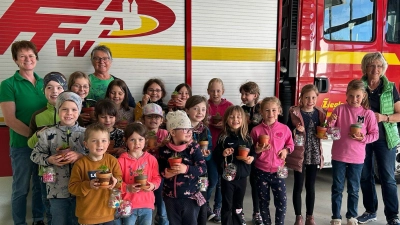 Windlichter und Kräutertöpfe (Bild: Martina Holzwarth )