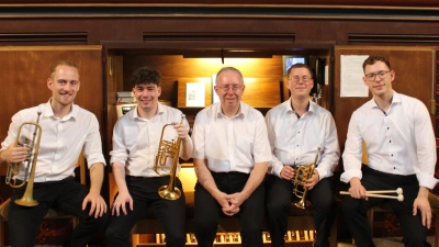 V.l.: Jakob Reichl Stefan Bodenmeier sowie Harald, Andreas und Georg Bäumler. (Bild: Harald Bäumler)
