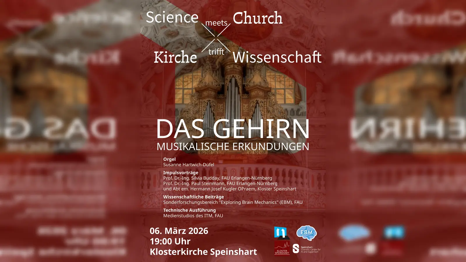Unter dem Titel „Das Gehirn – Musikalische Erkundungen“ laden das Kloster Speinshart und das Speinshart Scientific Center for AI and SuperTech zu einer sinnlichen und erkenntnisreichen Reise in das menschliche Gehirn ein. (Bild: Kerstin Hörl)
