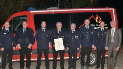 Ehrung bei der Feuerwehr Riglasreuth. (Bild: Helmut Greger)