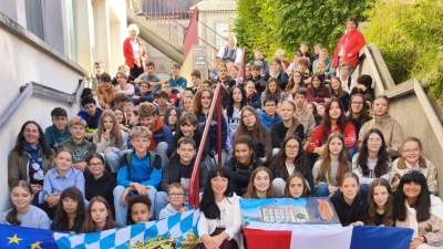 die deutsch-französische Gruppe am Collège (Bild: Christelle Herbert)