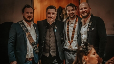 Das neue Präsidium von Round Table 69 Amberg (von links): Vizepräsident Daniel Seidel, Schatzmeister Stefan Fuchs, Präsident Michael Werthner und Sekretär Bastian Prechtl.  (Bild: Michael Golinski)