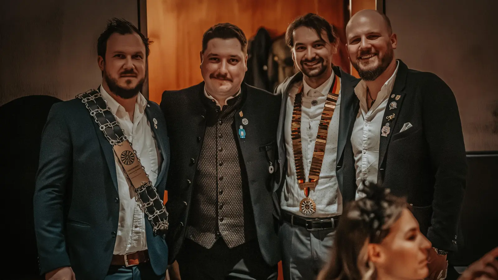 Das neue Präsidium von Round Table 69 Amberg (von links): Vizepräsident Daniel Seidel, Schatzmeister Stefan Fuchs, Präsident Michael Werthner und Sekretär Bastian Prechtl.  (Bild: Michael Golinski)